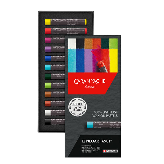 Caran d'Ache Neoart 6901 Wax Oil Pastels - Box of 12