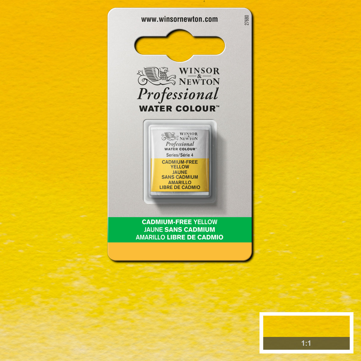 Winsor &amp; Newton Professional Watercolour Half Pans - Cadmium Free Yellow