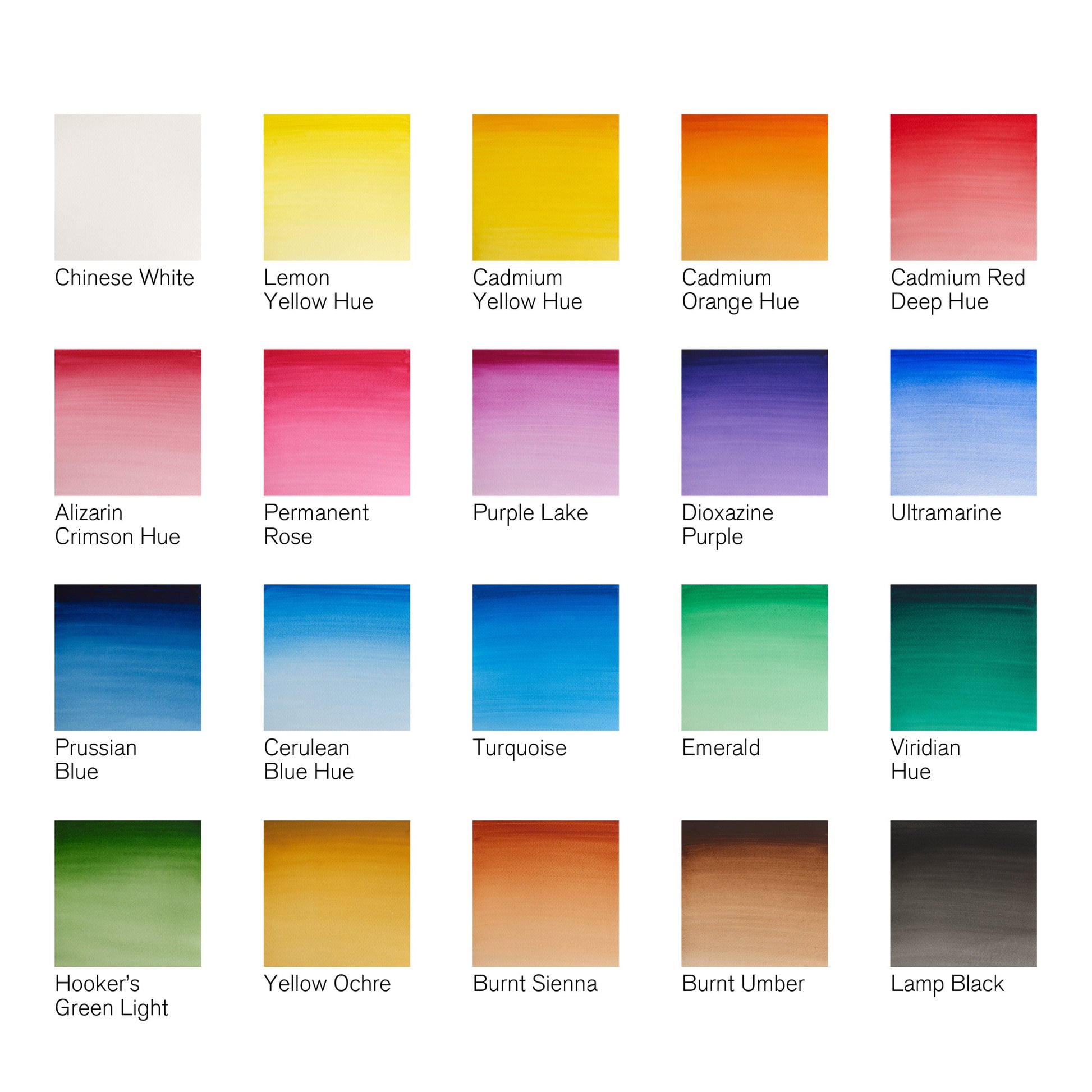 Cotman Watercolour Set Swatches