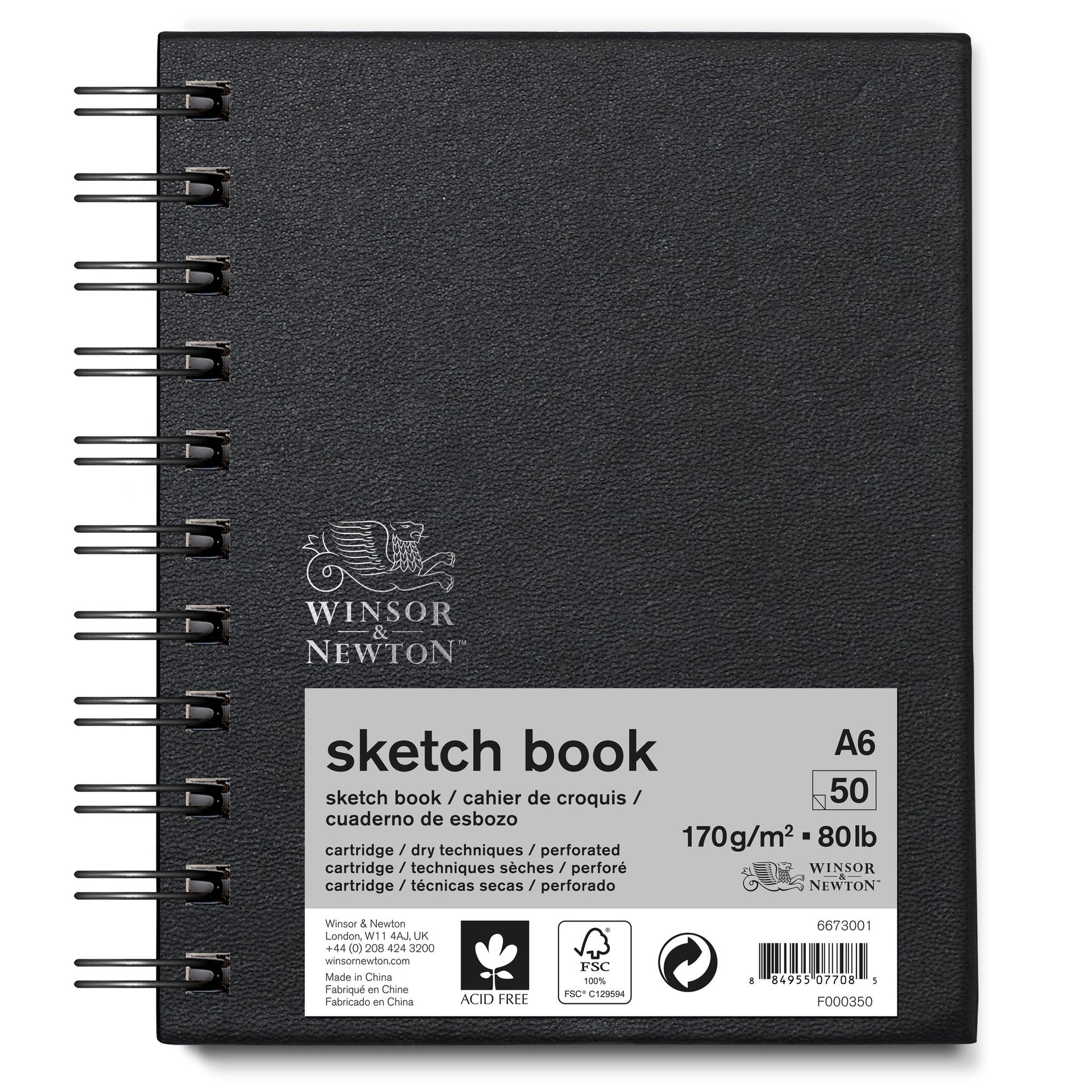 & Heavyweight Wire O Hardback Sketchbook 170gsm 50 Sheets