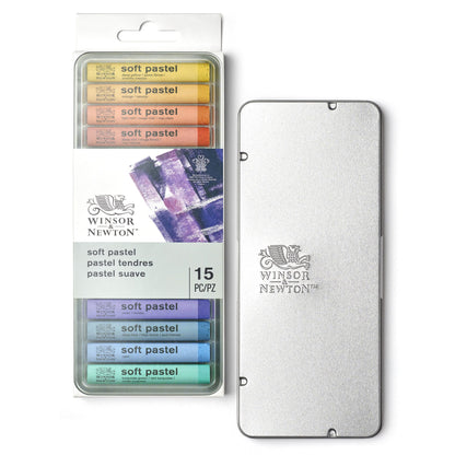 Winsor & Newton Fine Artists' Soft Pastels with tin