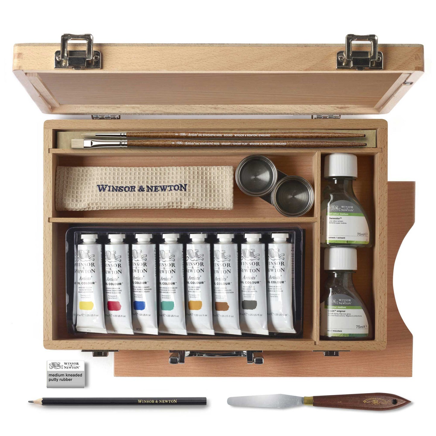 Winsor & Newton Artists' Oil Colour Studio Case - Set Contents