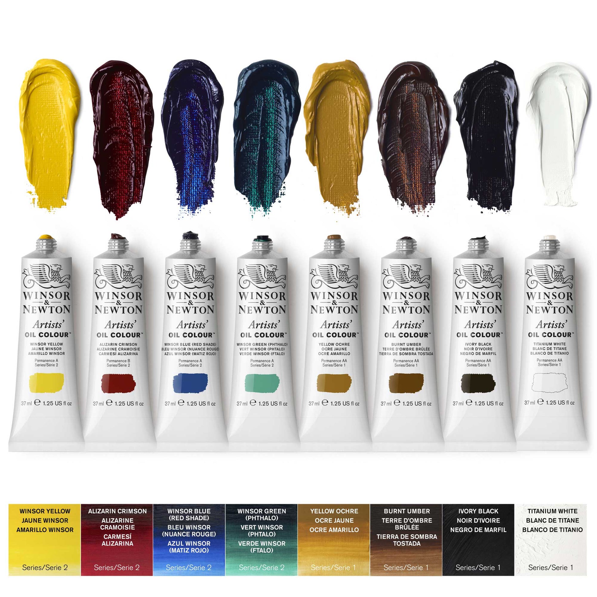 Winsor & Newton Artists' Oil Colour Studio Case - Colour Contents