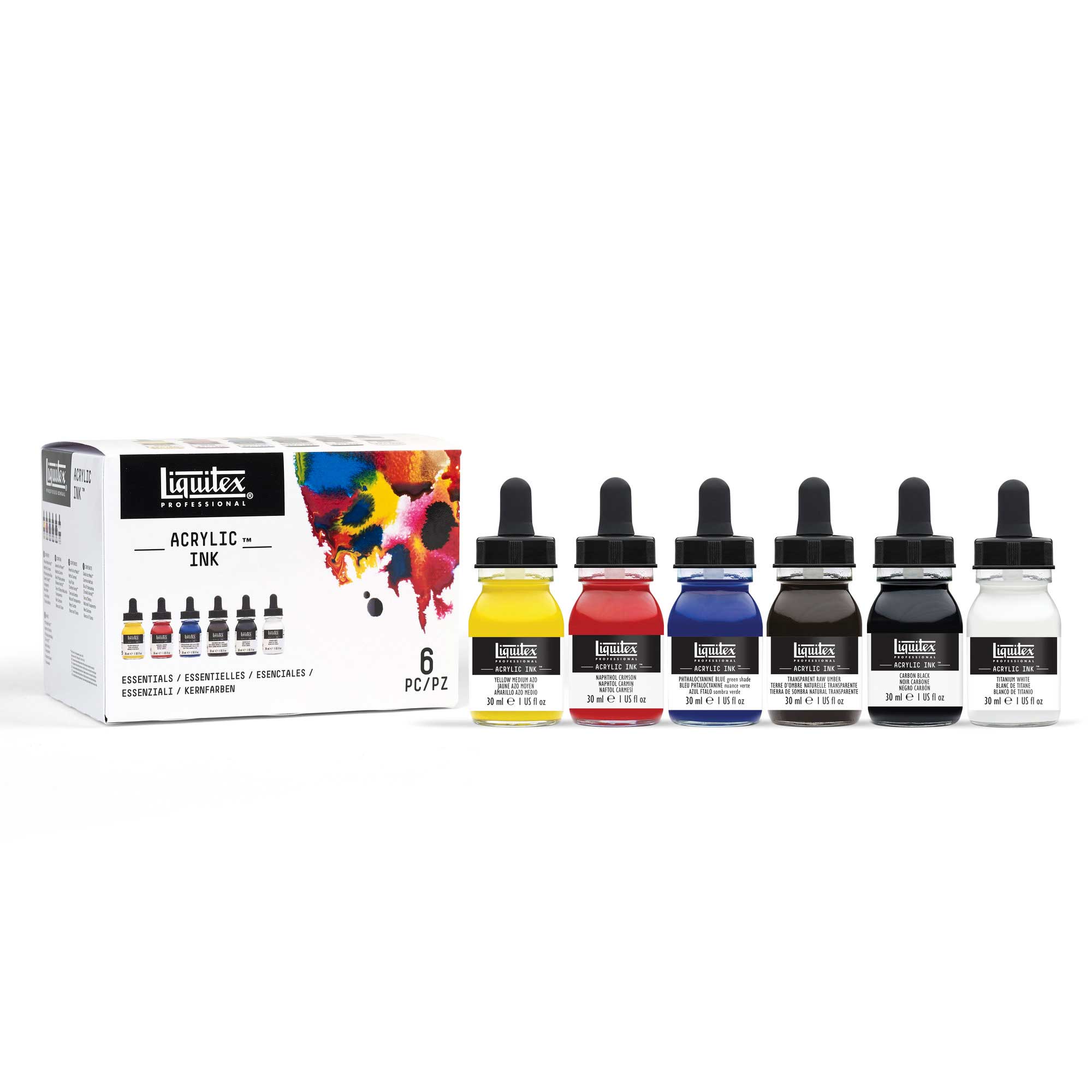 Liquitex Acrylic Ink Set 6 x 30ml - Essentials