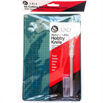 Jakar A5 Cutting Mat with Hobby Knife and 5-pack of Blades in Packaging