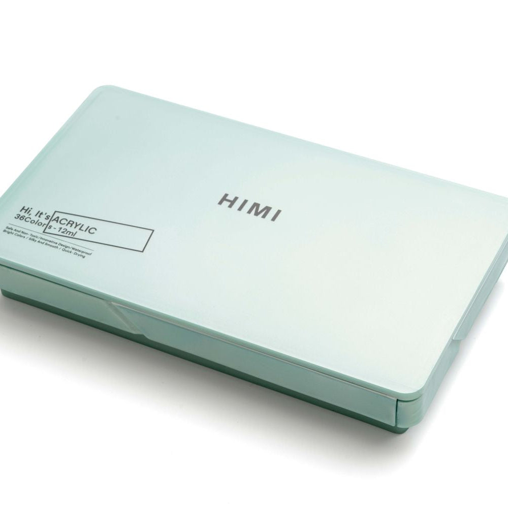 HIMI : Jelly Cup Acrylic : 12ml Twin Cups : Set of 36 Colours : Plastic  Case : Pearl Green