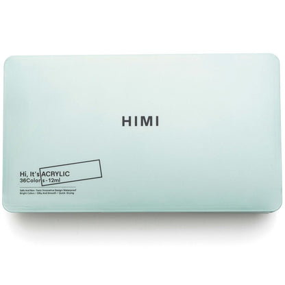 HIMI : Jelly Cup Acrylic : 12ml Twin Cups : Set of 36 Colours : Plastic  Case : Pearl Green