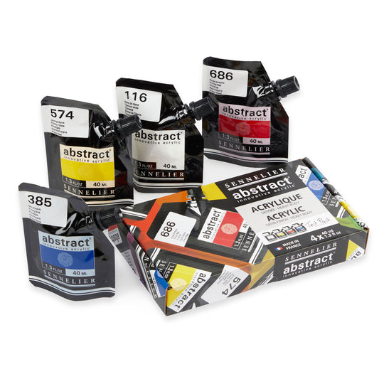 Sennelier : Abstract Acrylic : 40ml : Primary Colours : Tester Set of 4