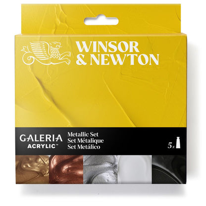 Winsor & Newton : Galeria : Acrylic Paint : 60ml : Metallic : Set of 5