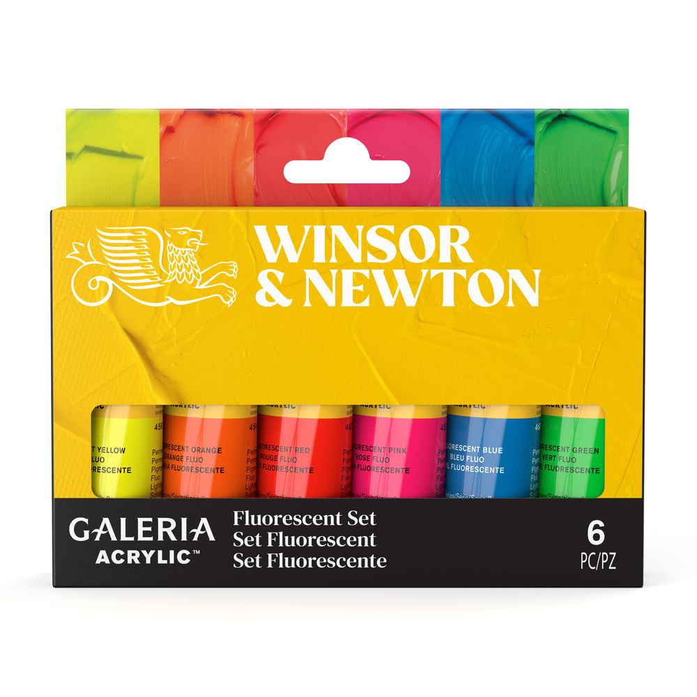 Winsor & Newton : Galeria : Acrylic Paint : 60ml : Fluorescent : Set of 5