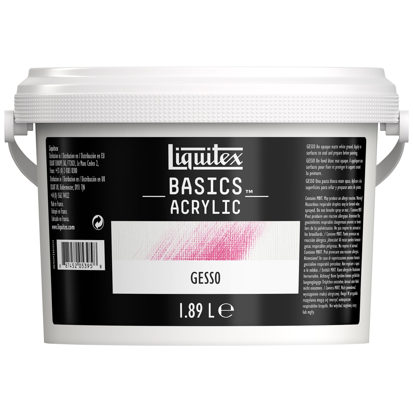 Liquitex : Basics : Acrylic Medium : 1.89l (64oz) : Gesso