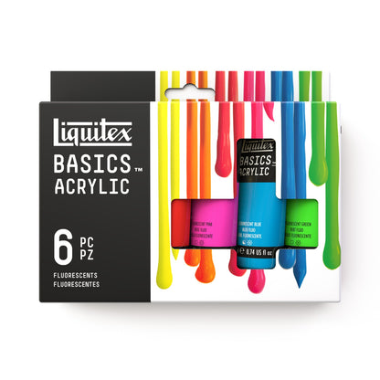 Liquitex : Basics : Acrylic Paint : 22ml : Fluorescent : Set of 6