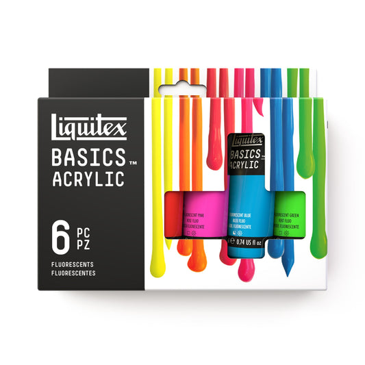 Liquitex : Basics : Acrylic Paint : 22ml : Fluorescent : Set of 6