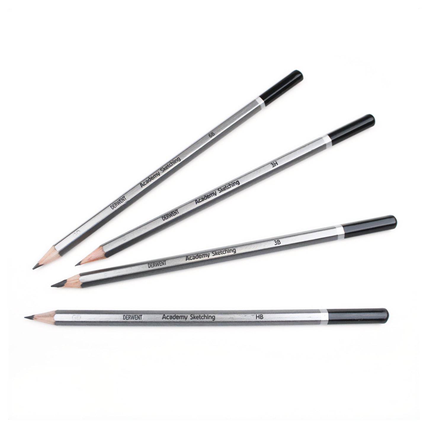 Derwent Academy Sketching Pencils, 6B, 3H, 3B, HB