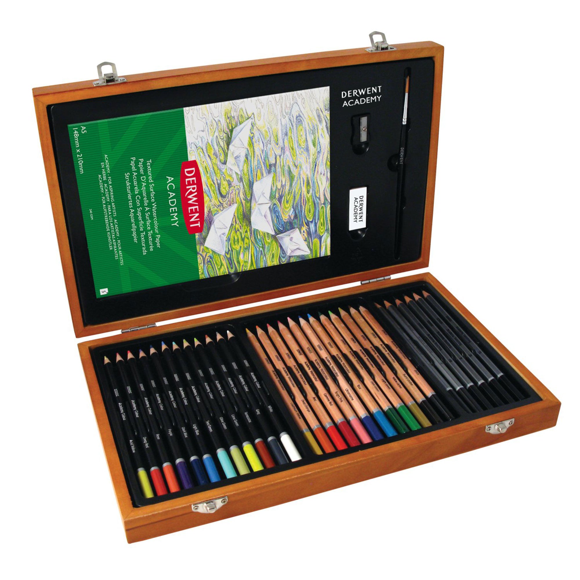 Derwent Academy Wooden Box Set of Coloured Pencils