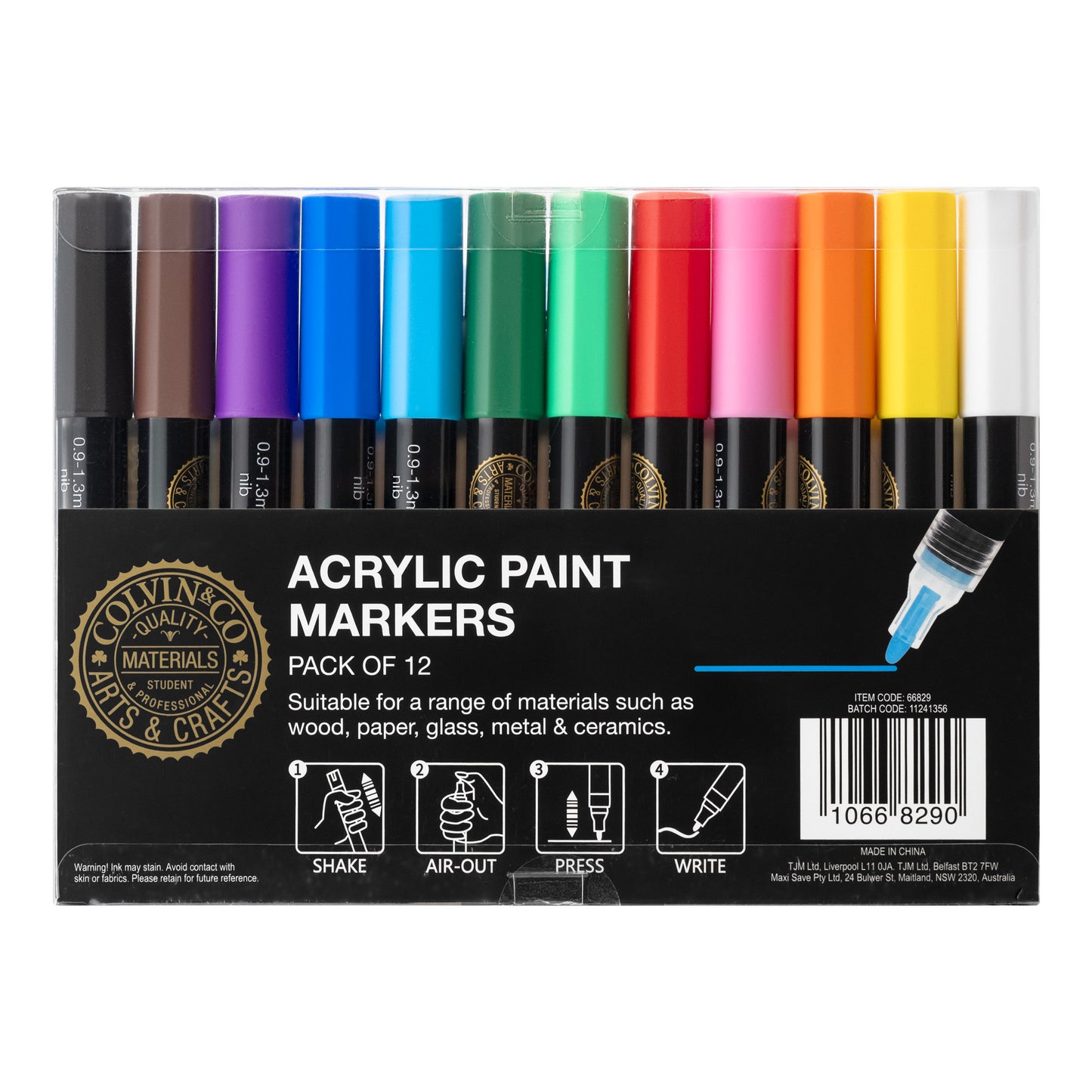 Acrylic Paint Markers - Pack of 12