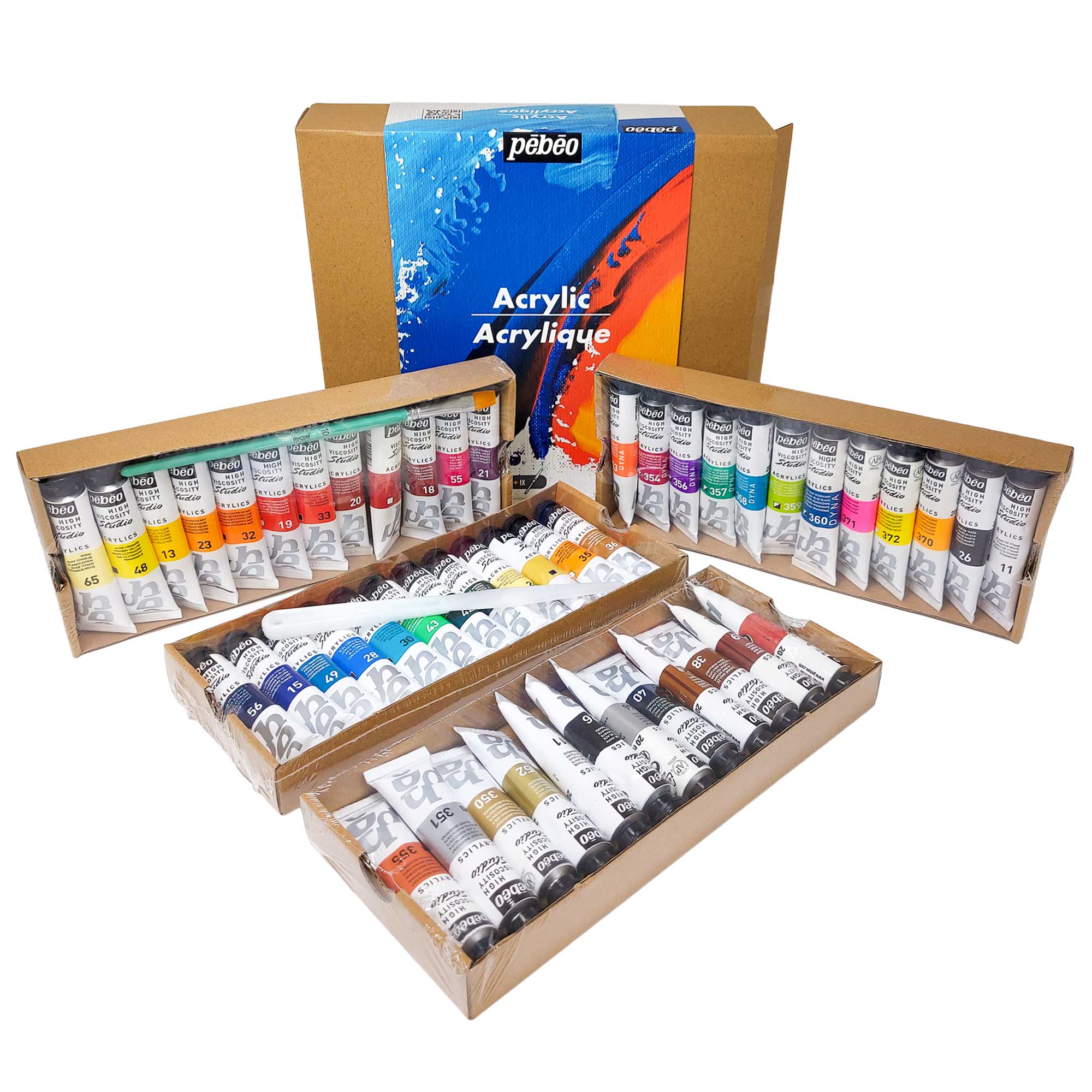  GOTIDEAL Acrylic Paint Set, 24 Colors(59ml, 2 oz) Art Paints  for Artists, Hobby Painters, Student, Adults & Kids, Ideal for Canvas  Painting Wood Ceramic Rock Craft Paints and Supplies : Everything