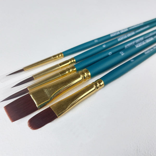 ARTdiscount SAMPLE Acrylic Brush Set Of 5 Brushes