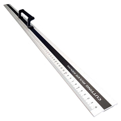 Aluminium Cutting Ruler with a Black Grip Handle 45cm