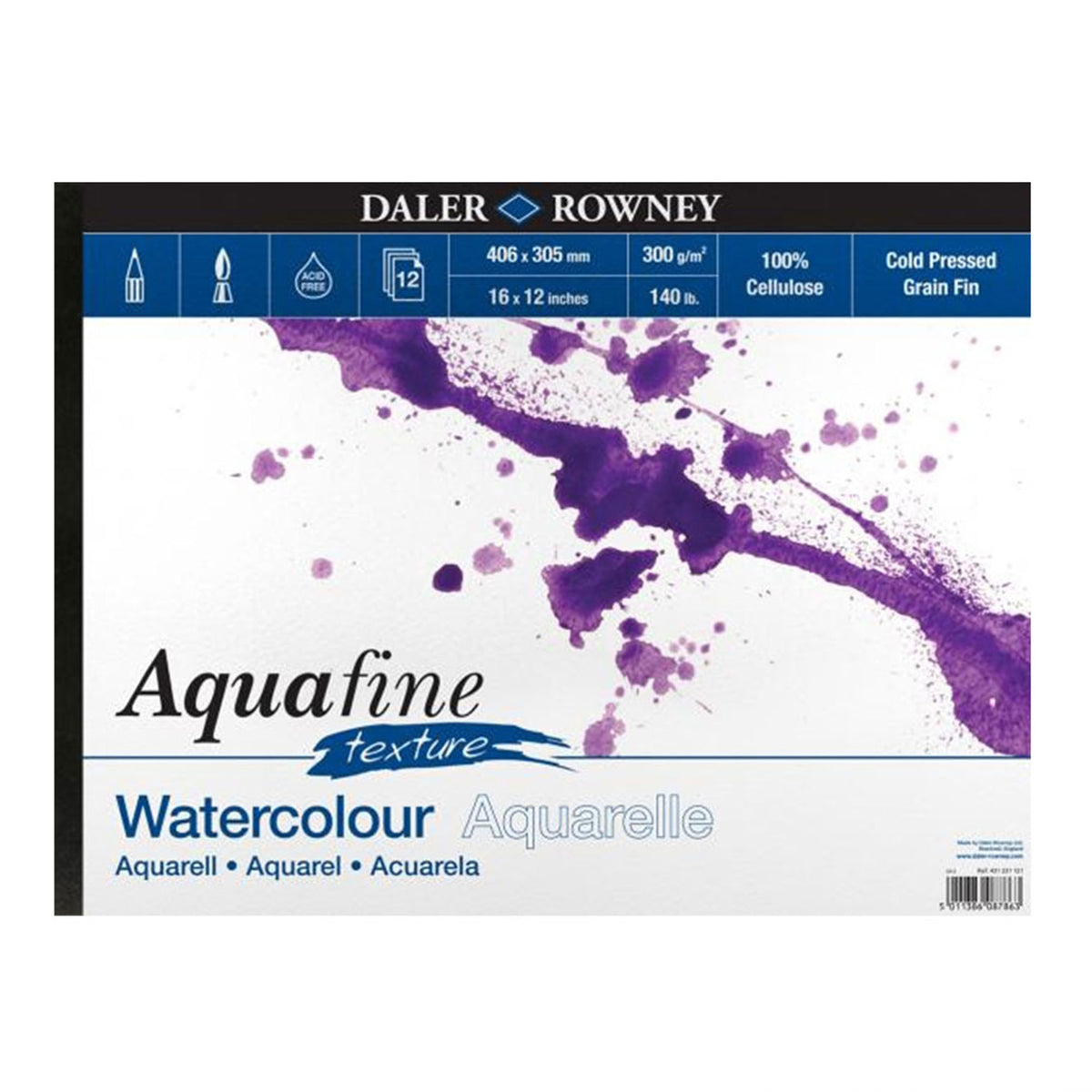 Daler-Rowney Aquafine Watercolour Landscape Pad - 16&quot; x 12&quot;