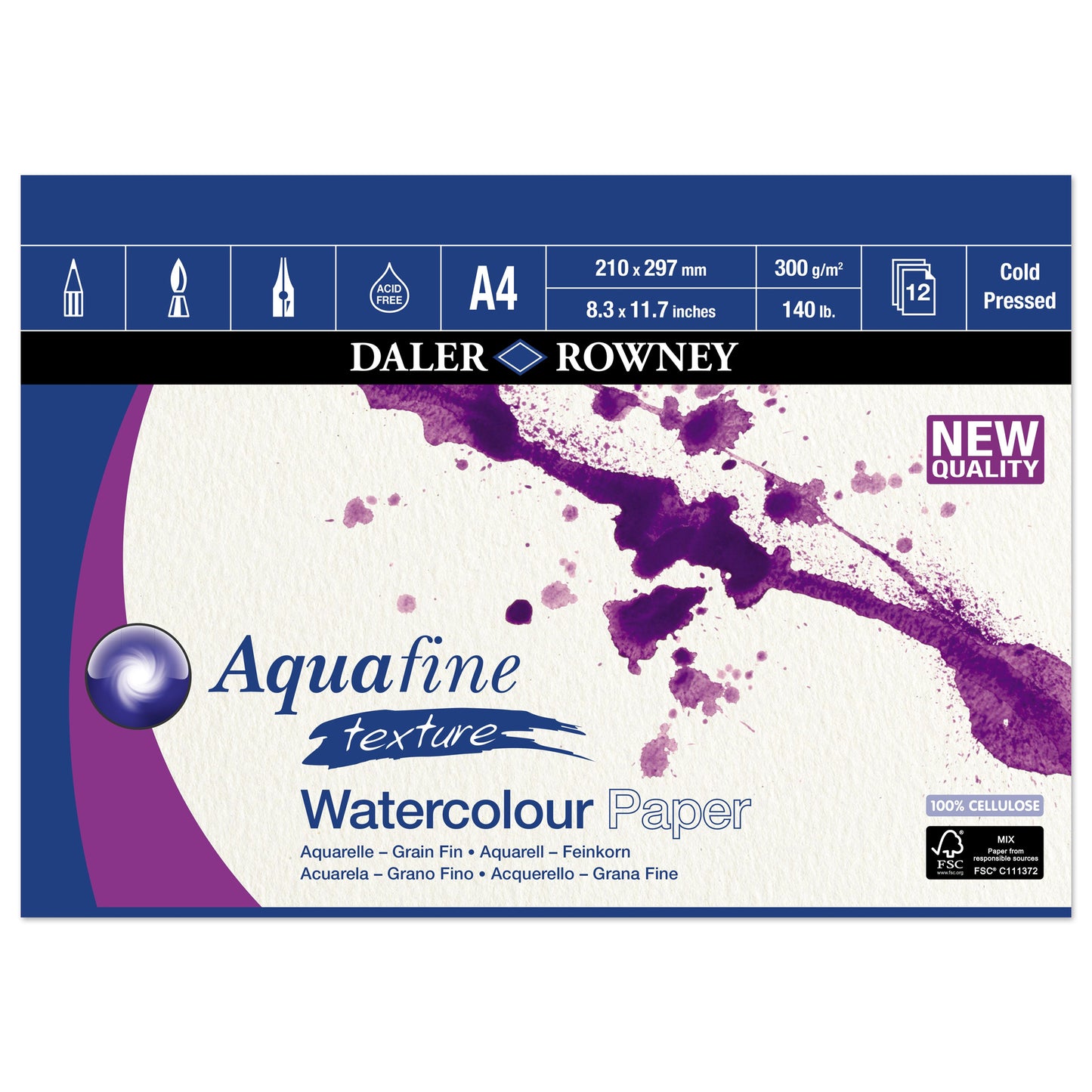 Daler-Rowney Aquafine Watercolour Bundle - Watercolour Pad
