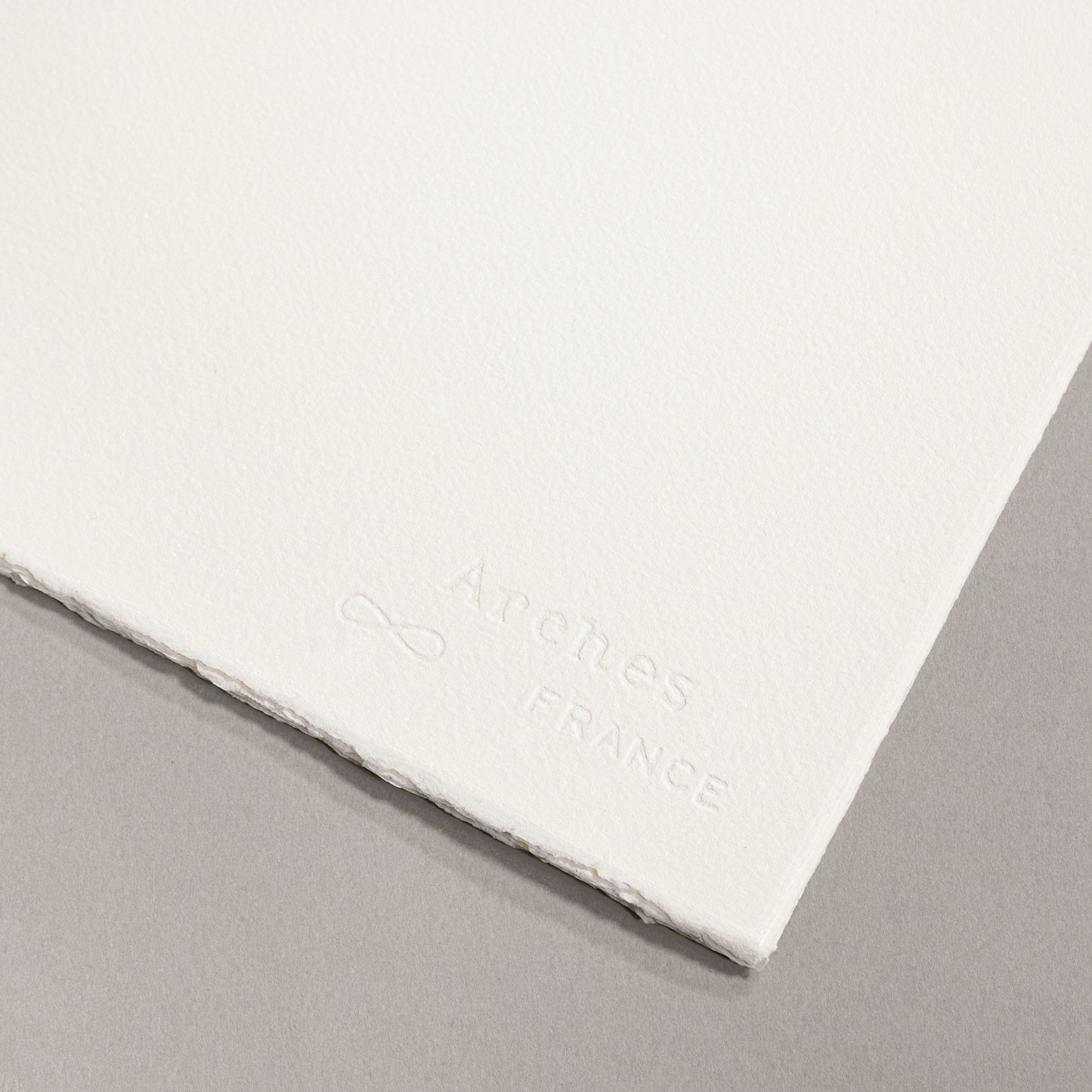 Arches Aquarelle Watercolour paper closeup example of the grain and texture of a sheet.