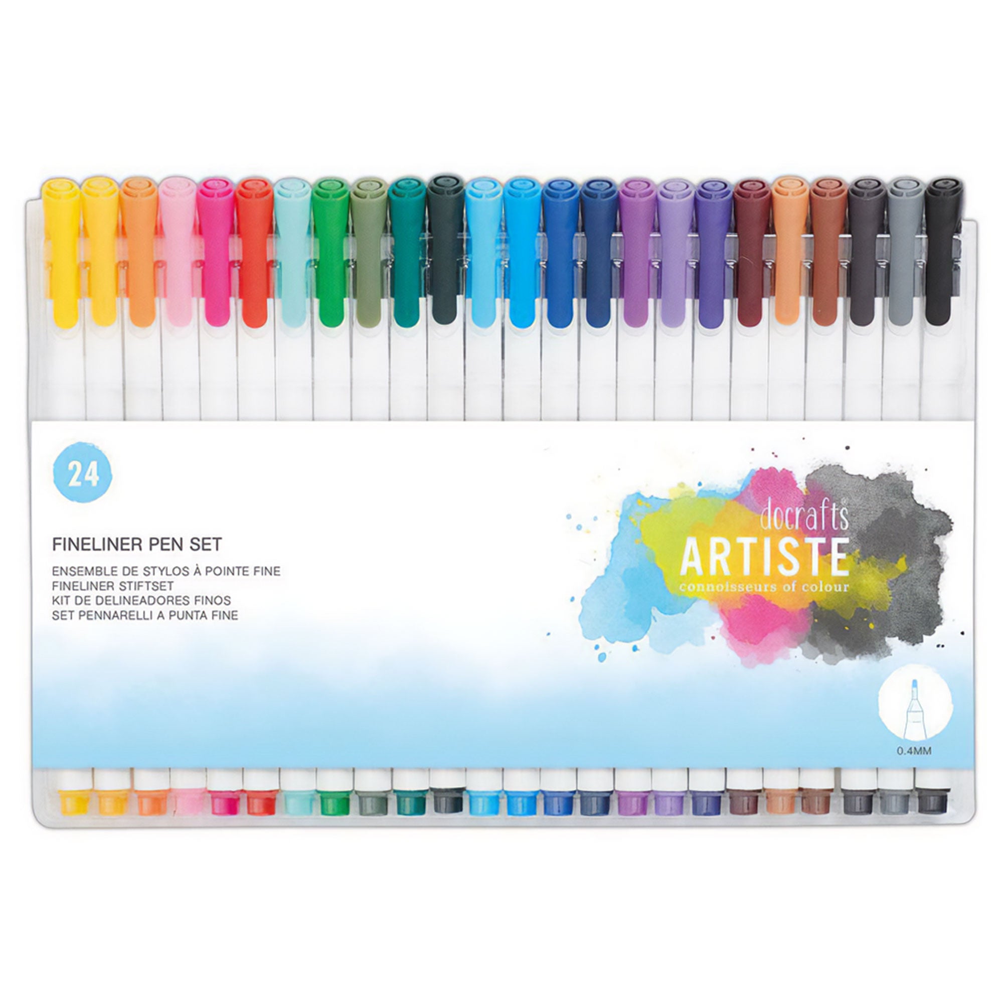 Docrafts Artiste Fineliner Pen Set of 24