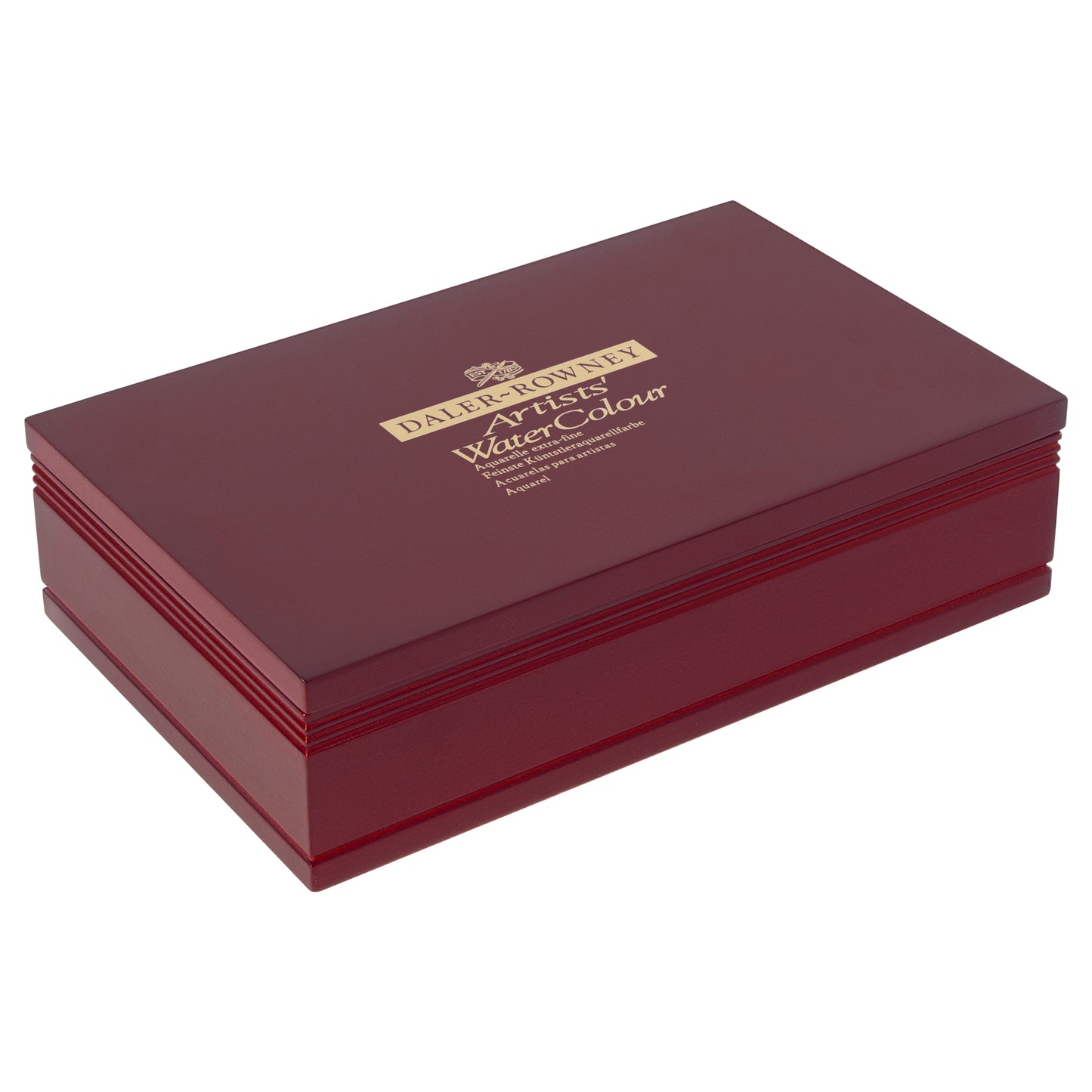 Daler-Rowney Artists' Watercolour Half Pans - Deluxe Wooden Box Set - Box closed
