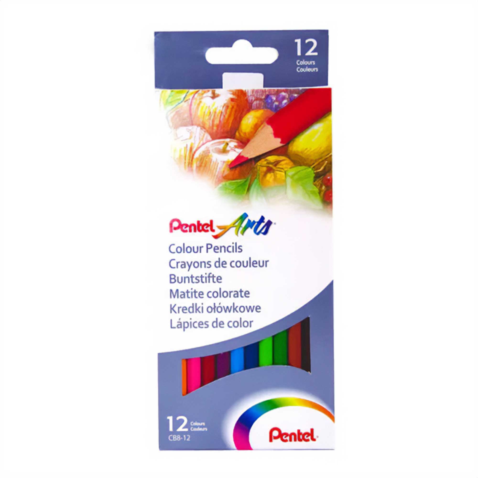 Pentel Arts Colour Pencils - Set of 12