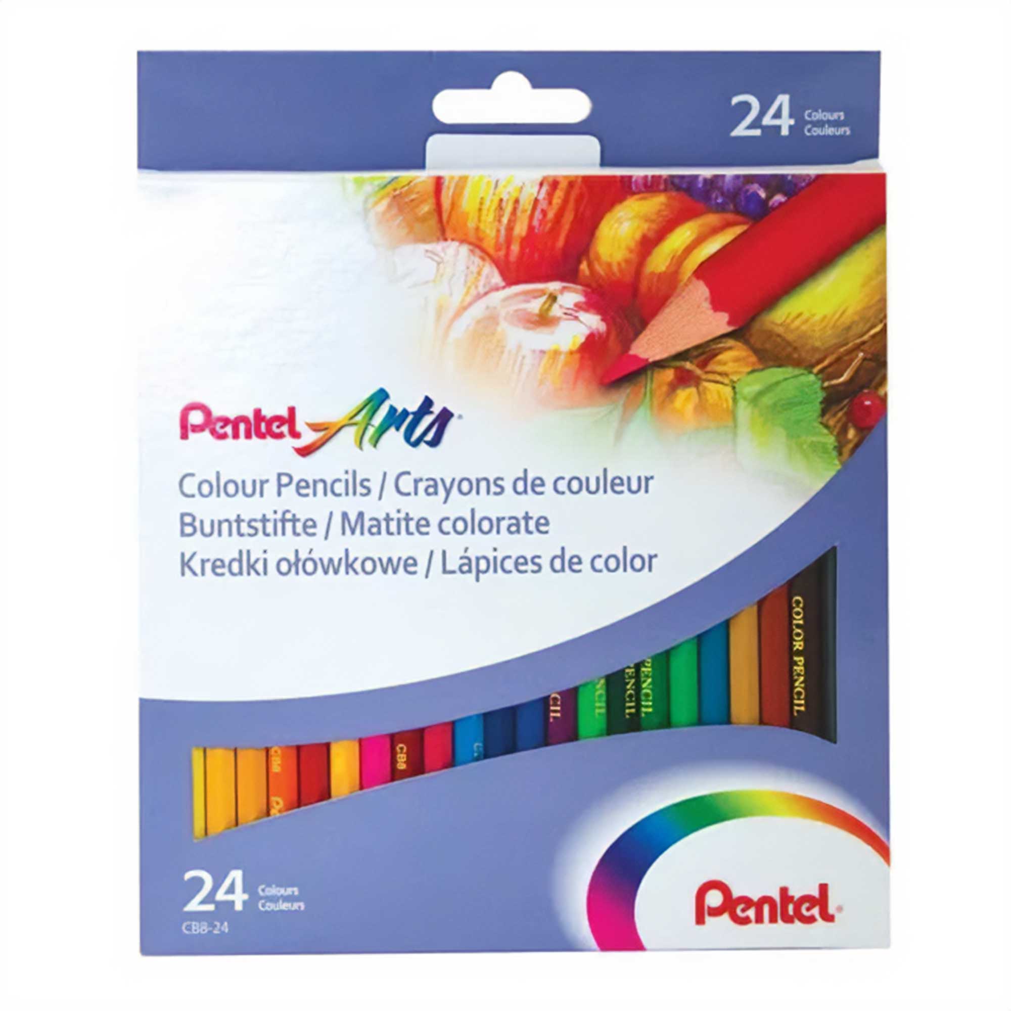 Pentel Arts Colour Pencils - Set of 24