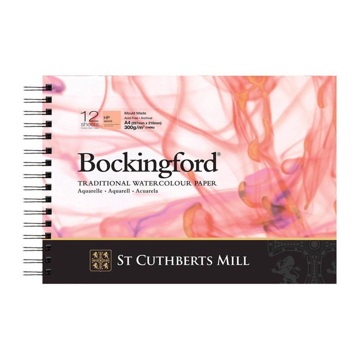 Bockingford Watercolour Colour Spiral Pads - Hot Pressed A4