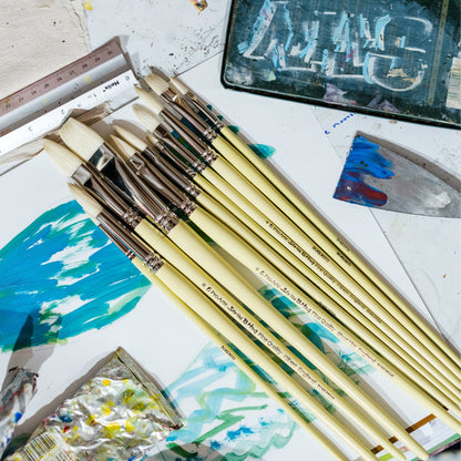 Pro Arte Series B Hog Brushes In Use