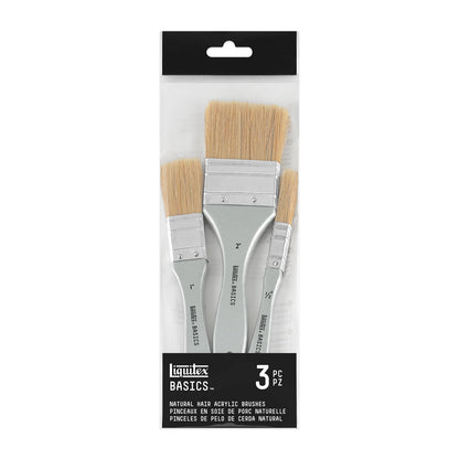Liquitex : Basics : Natural Hair Brush : Set of 3