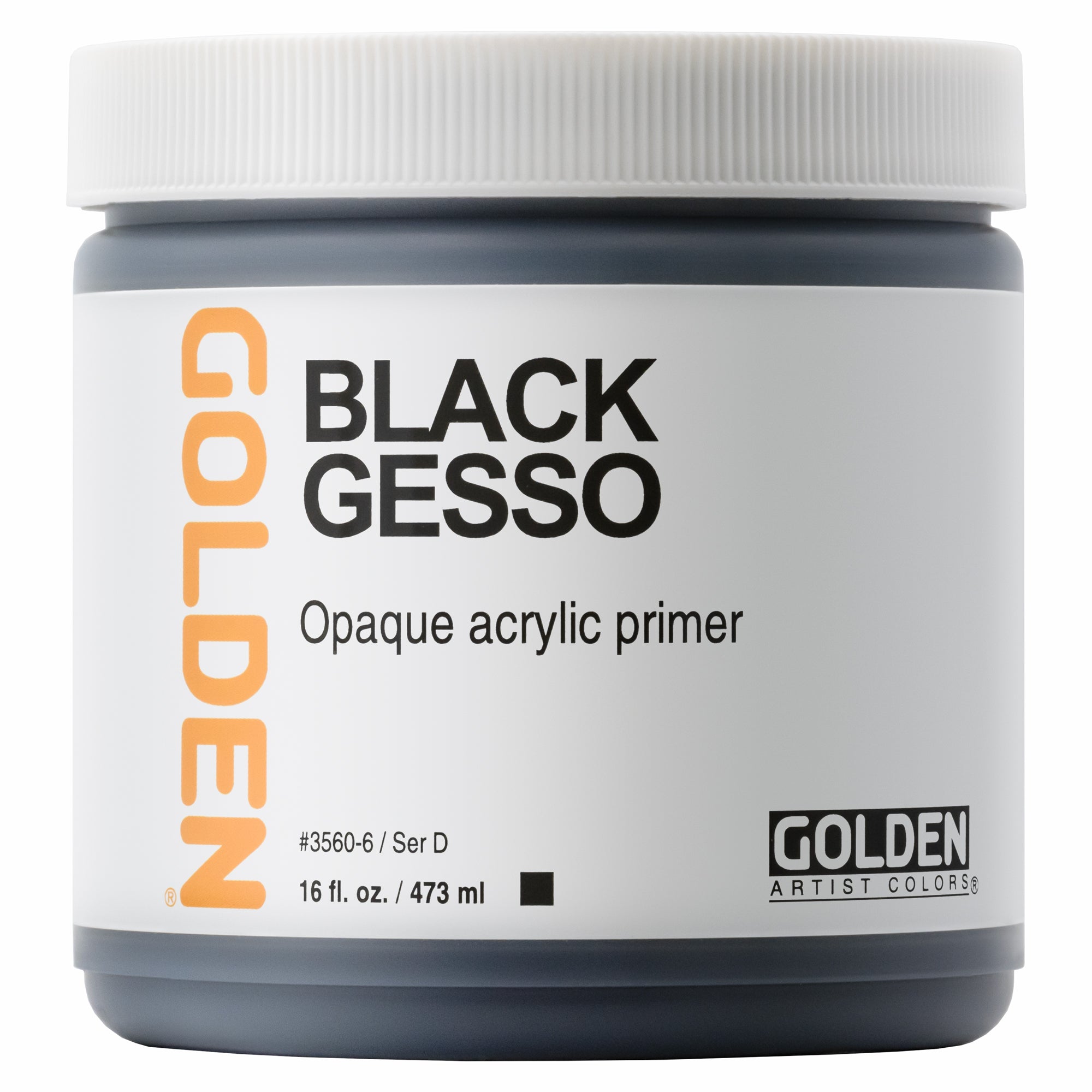 GOLDEN Black Gesso - 473ml (16oz)