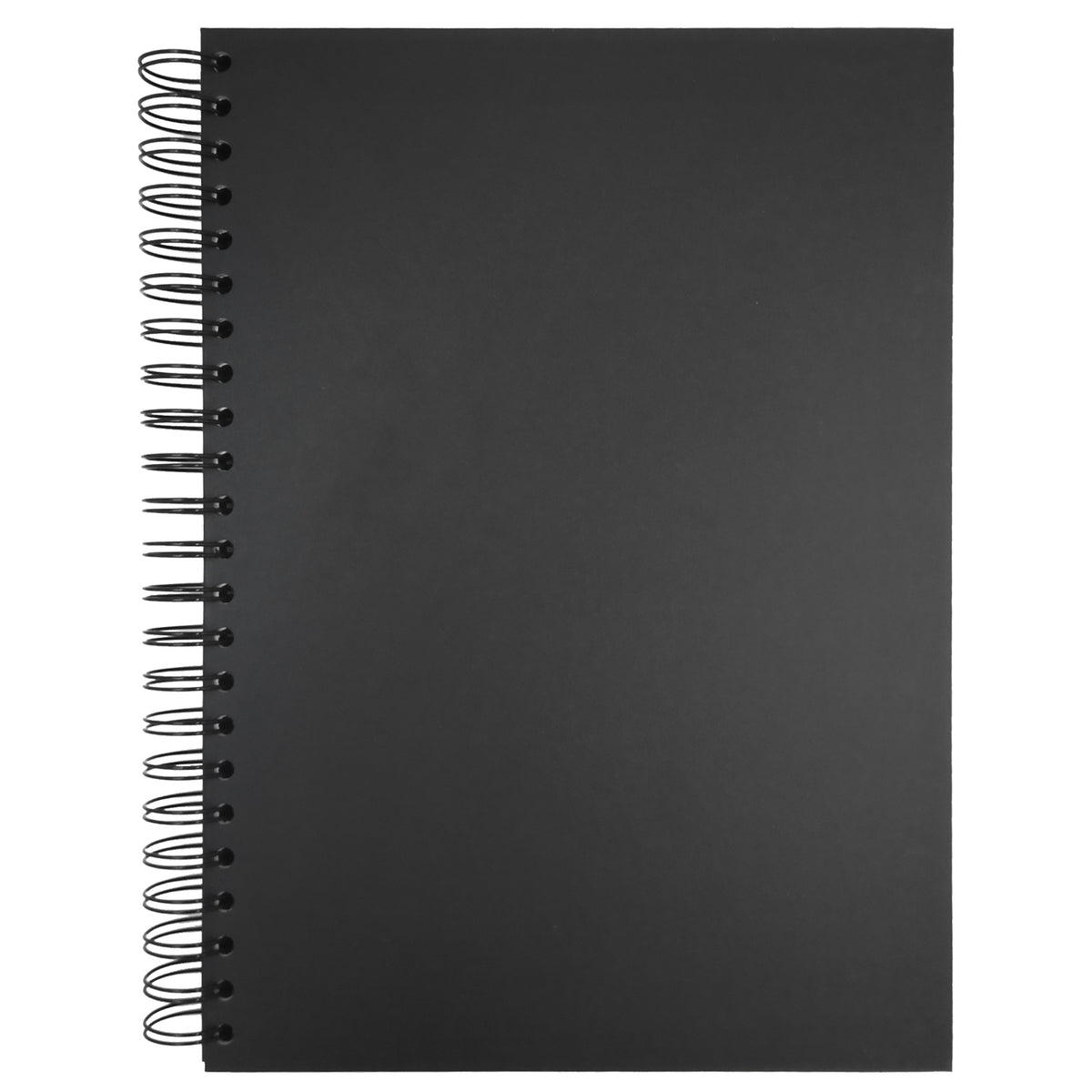 Seawhite Black Card Hardback Spiral Sketchbook - 220gsm - 40 sheets