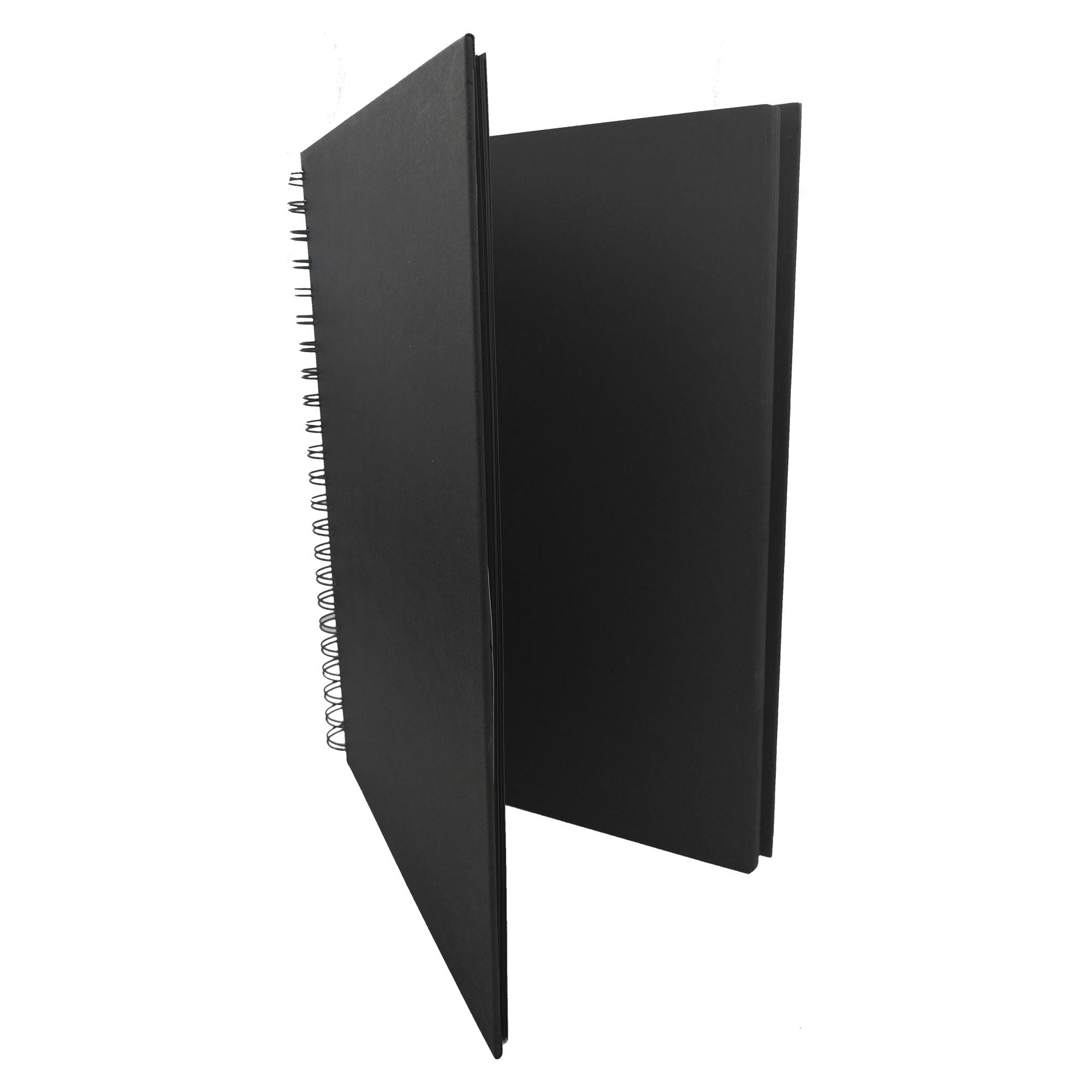 Seawhite Black Card Hardback Spiral Sketchbook - 220gsm - 40 sheets