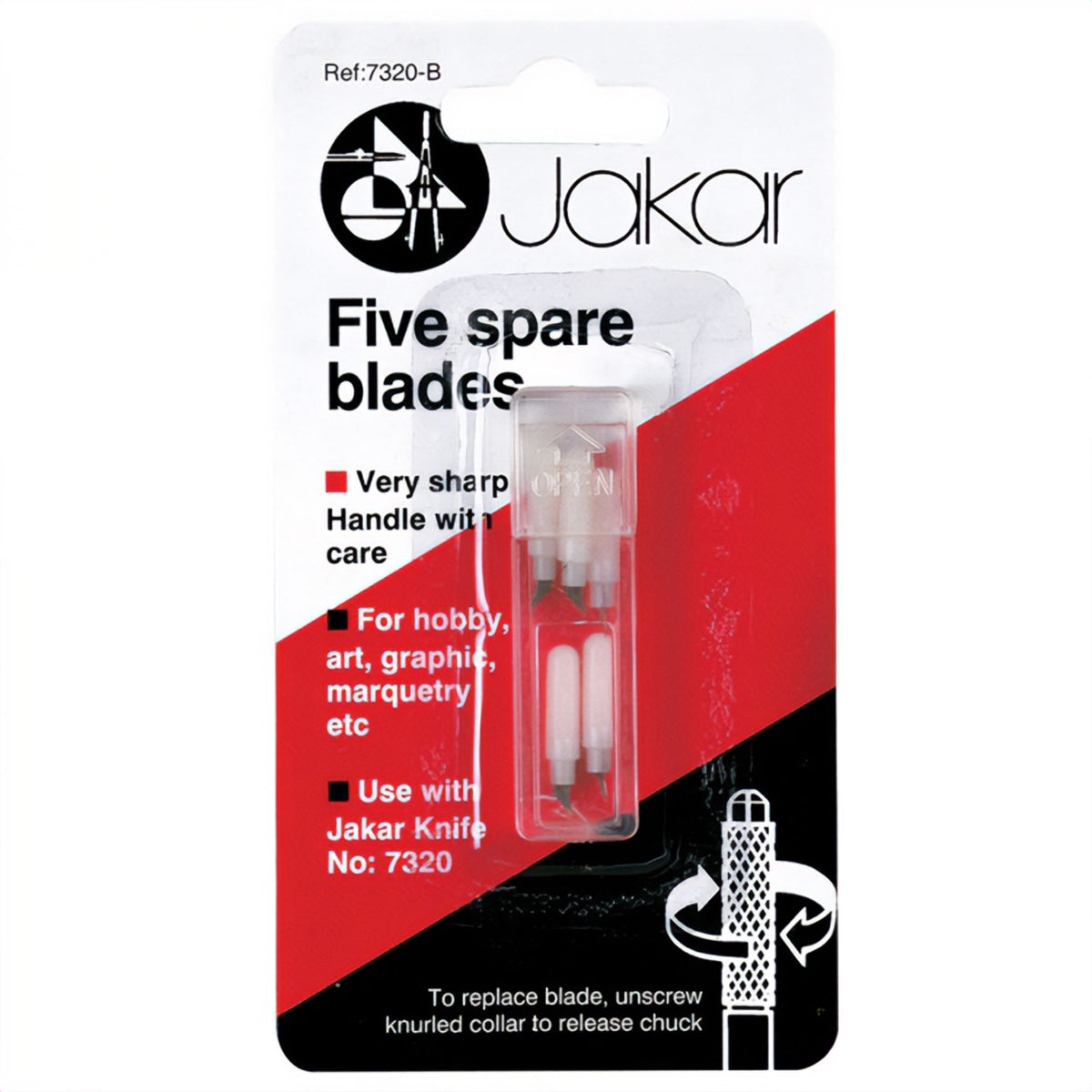 Jakar Five Spare Blades for Knife No: 7320