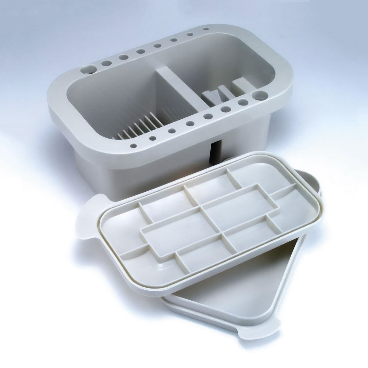 Brush Holder Tub Integrated Palette Lid