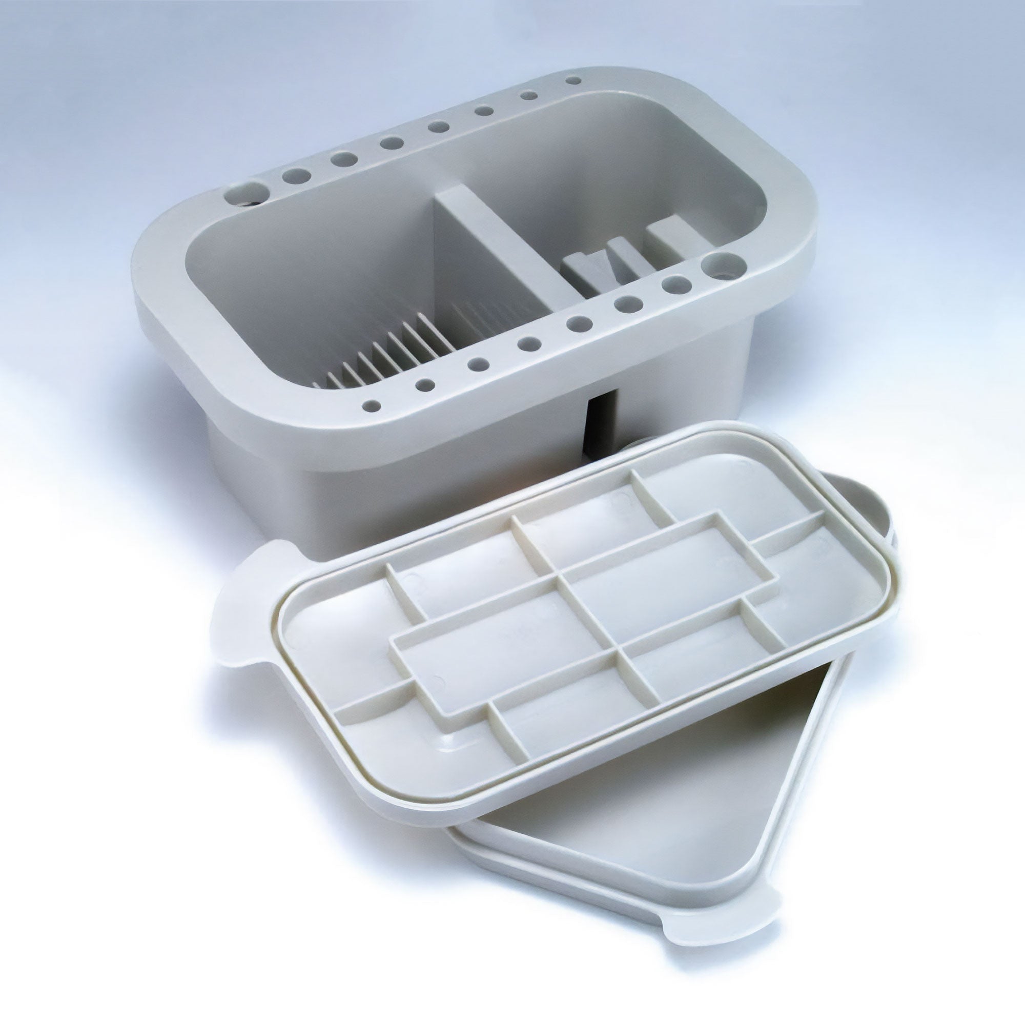 Brush Holder Tub With Integrated Palette/Lid