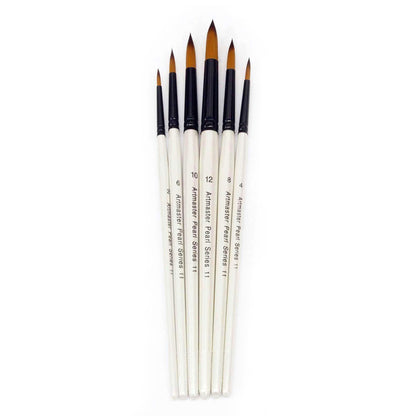 Artmaster Pearl Watercolour Paint Brush Wallet - Set of 6
