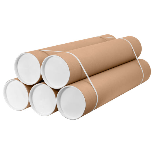 Extra-Strong A0 Buff Postal Tube - 895mm x 152.4mm - Bundles of 5