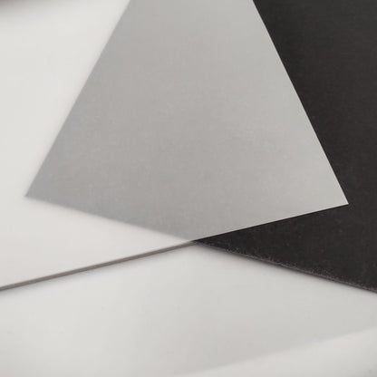 A demonstration of the paper's translucency using black card
