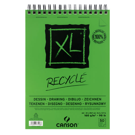Canson XL Dessin Recyclé Drawing Pad - 160gsm - A4 - 50 Sheets