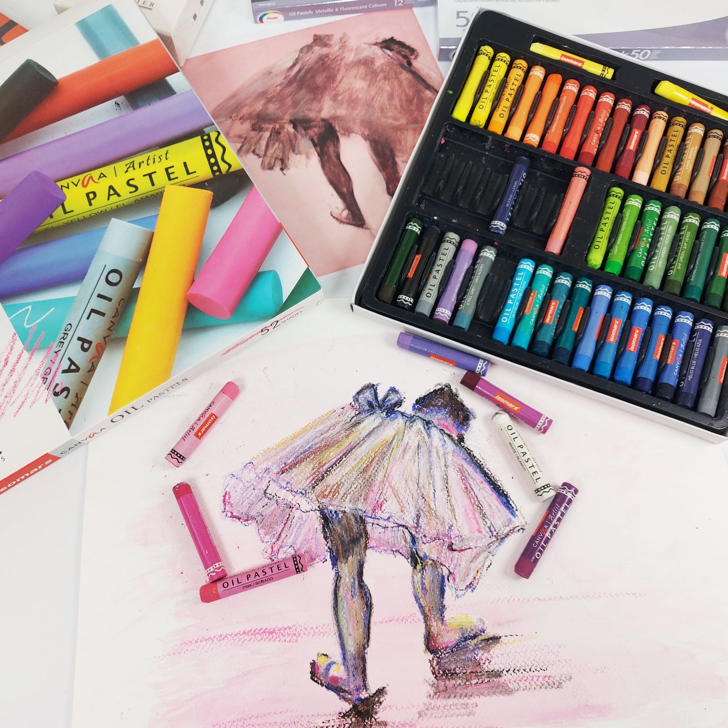 Isomars Canvaa Oil Pastels - Sample Illustration