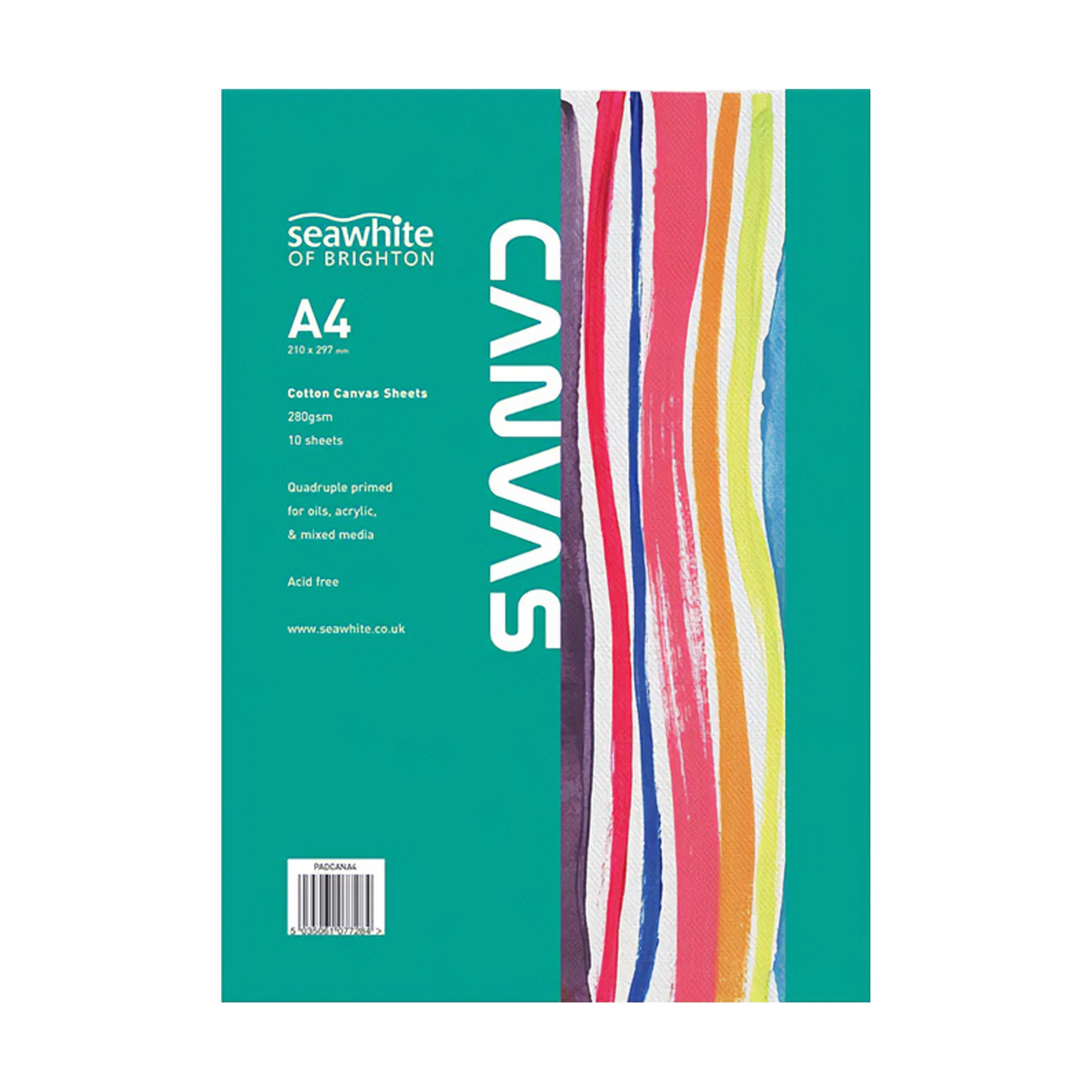 Seawhite Cotton Canvas Sheets Pad - 280gsm - 10 Sheets - A4