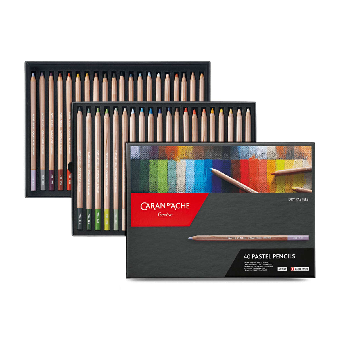 Caran d&#39;Ache Box of 40 Colours DRY PASTEL PENCILS