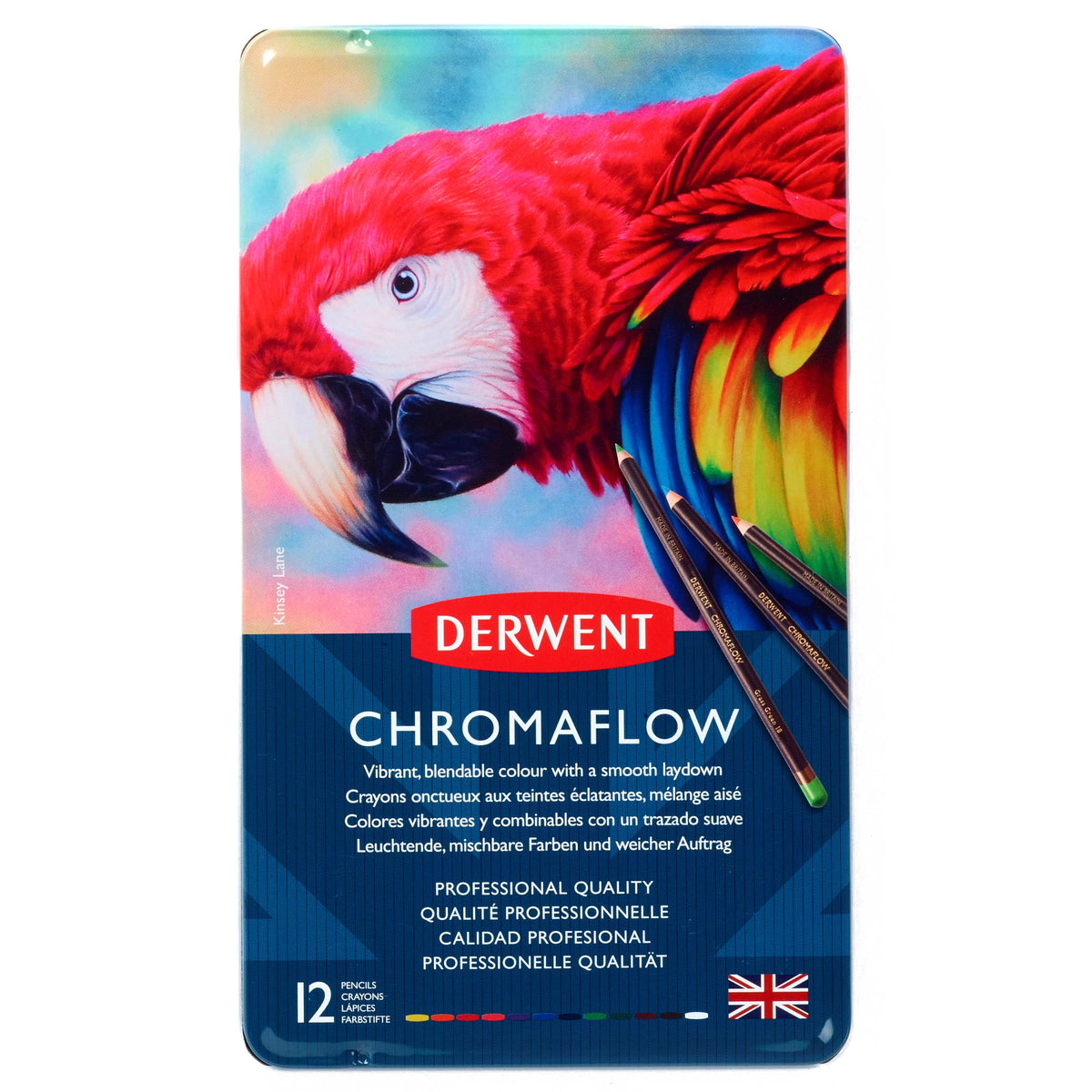 Derwent Chromaflow Pencils - Set of 12 - FREE Set of 2 Blender Pens