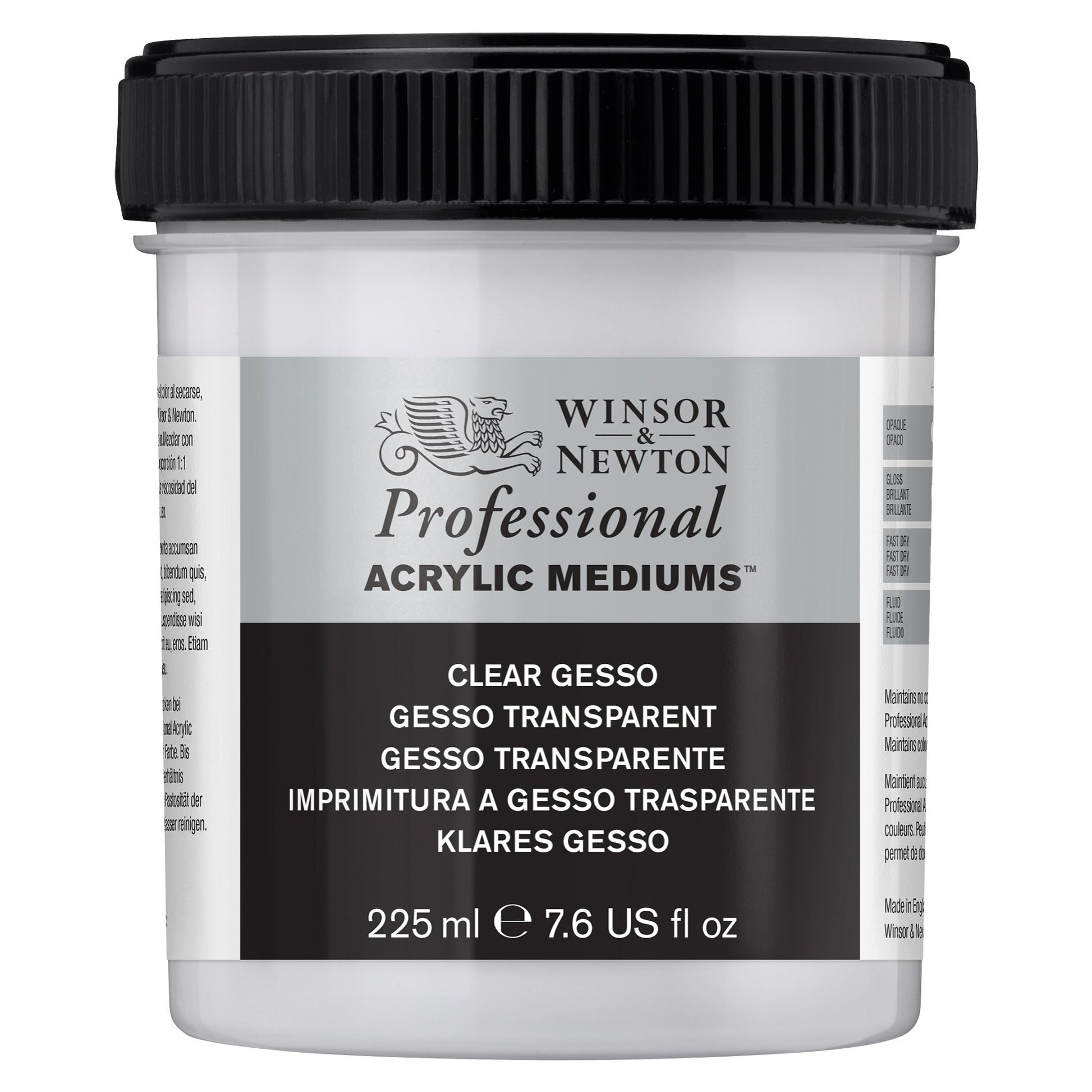 Winsor & Newton Professional Acrylic Gesso - Clear Gesso - 225ml