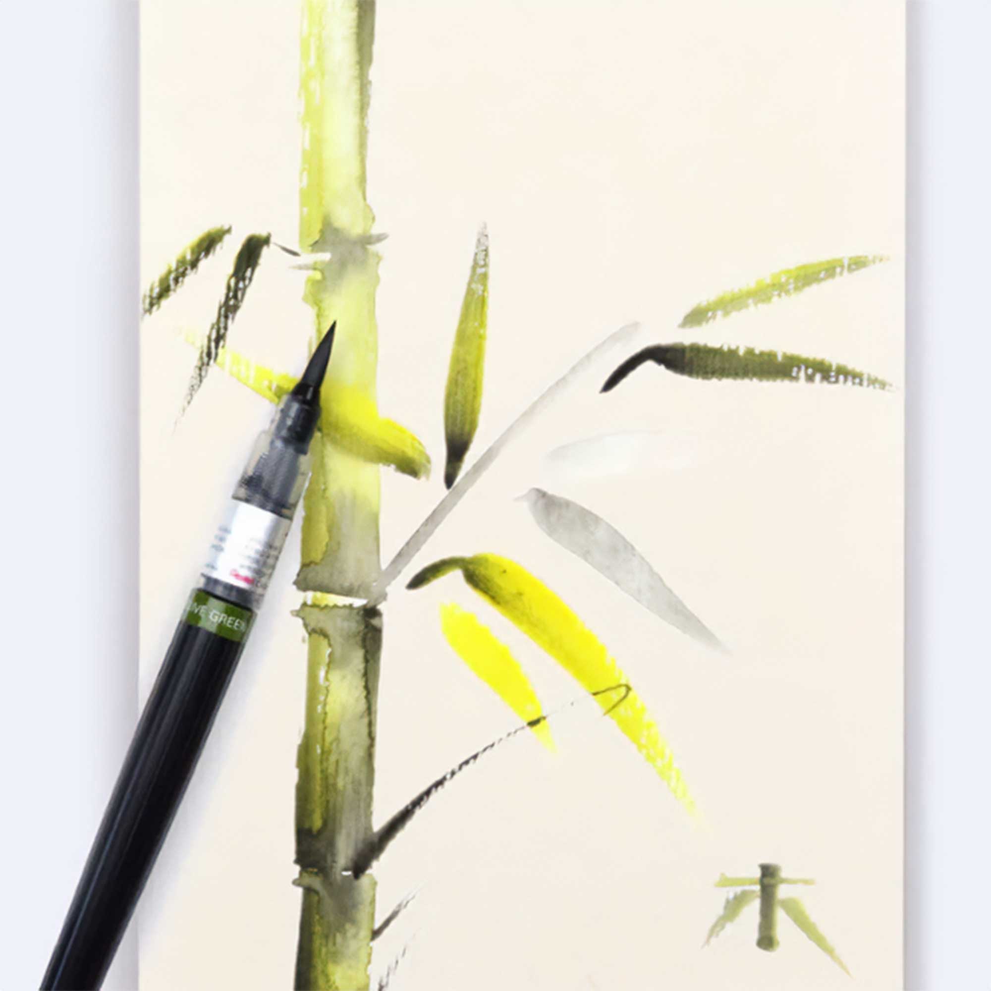 Pentel Colour Brush Pen Sample Illustration