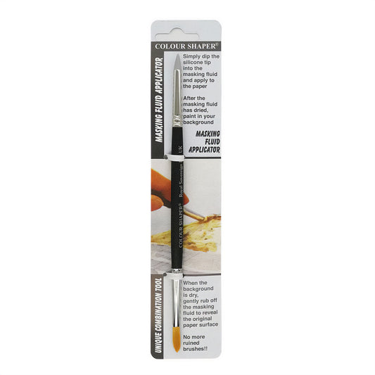 Colour Shaper Masking Fluid Applicator with nylon brush and silicone tip for precise masking fluid application.